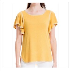 2/15 💜 Max Studio Small Top with Flutter Sleeves